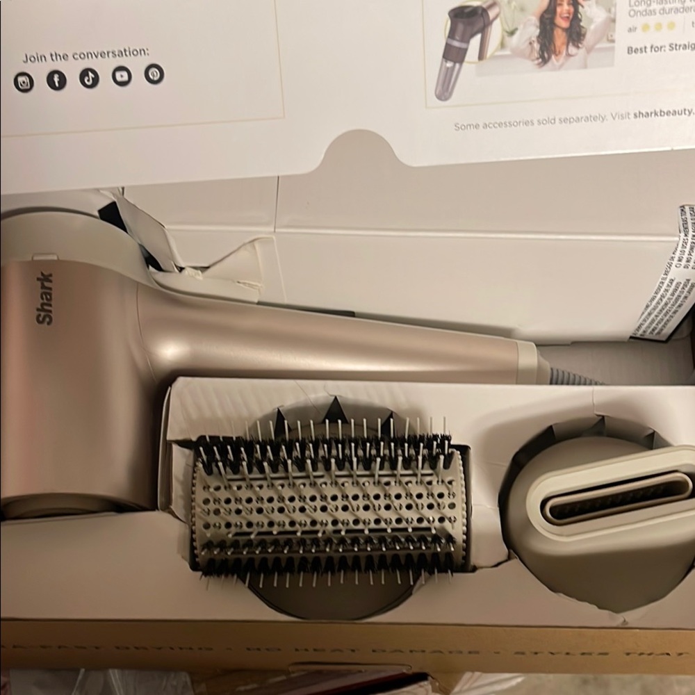 Shark Hair Dryer with Brush Attachment